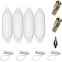 Majoni Star Juego completo defensas para barco- juego de 4 unidades- con 4 sogas- 2 válvulas de repuesto y 1 adaptador…